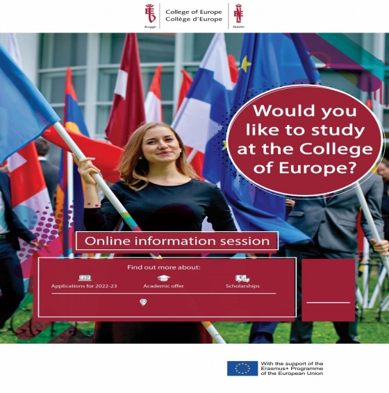 Webinar dedicat accesării burselor de studii la Colegiul Europei