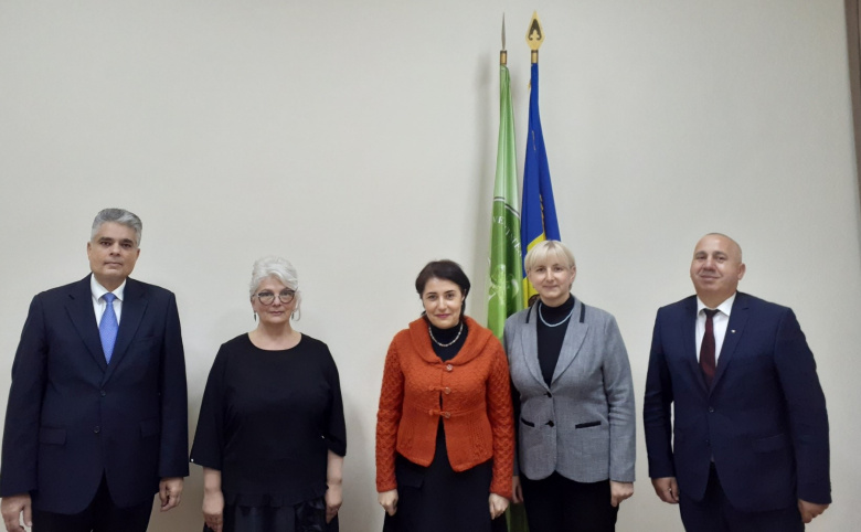 Întrevederea administrație USARB cu delegația Universității „Dunărea de Jos” din Galați