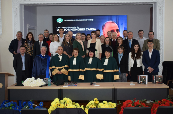  Conferirea titlului onorific DOCTOR HONORIS CAUSA al USARB Profesorului universitar Dumitru NEDELCU