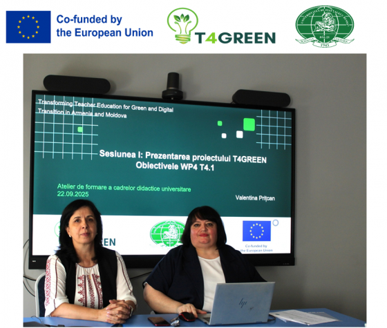  Inovație curriculară la USARB prin educație verde și digitală, susținută de proiectul T4GREEN
