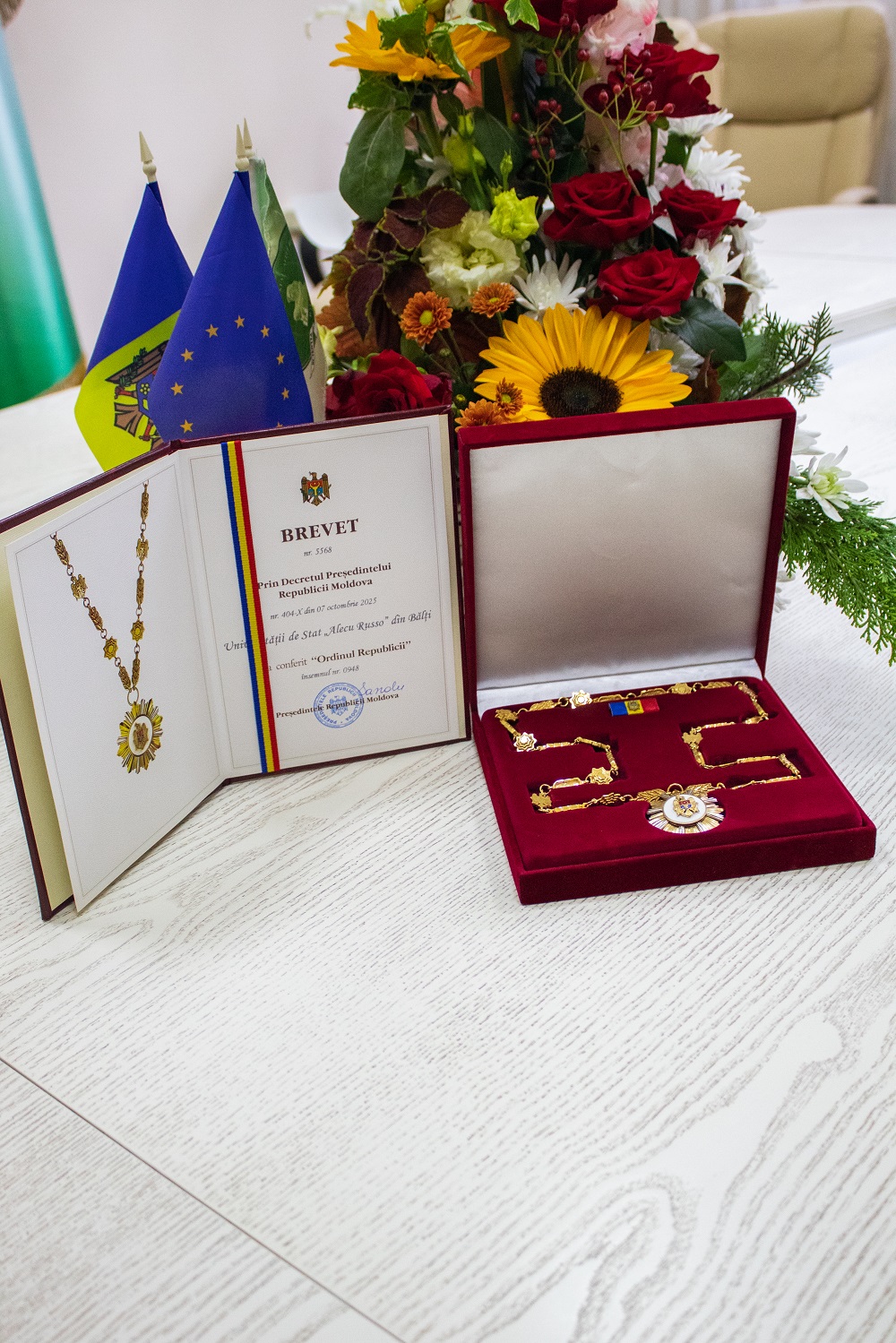 Universitatea de Stat „Alecu Russo” din Bălți, decorată cu „Ordinul Republicii” pentru contribuția la dezvoltarea învățământului superior