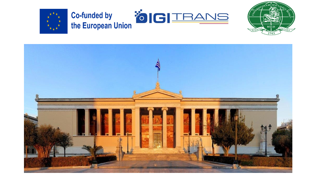 Participarea studenților USARB la Școala studenților DIGITRANS în Atena, Grecia